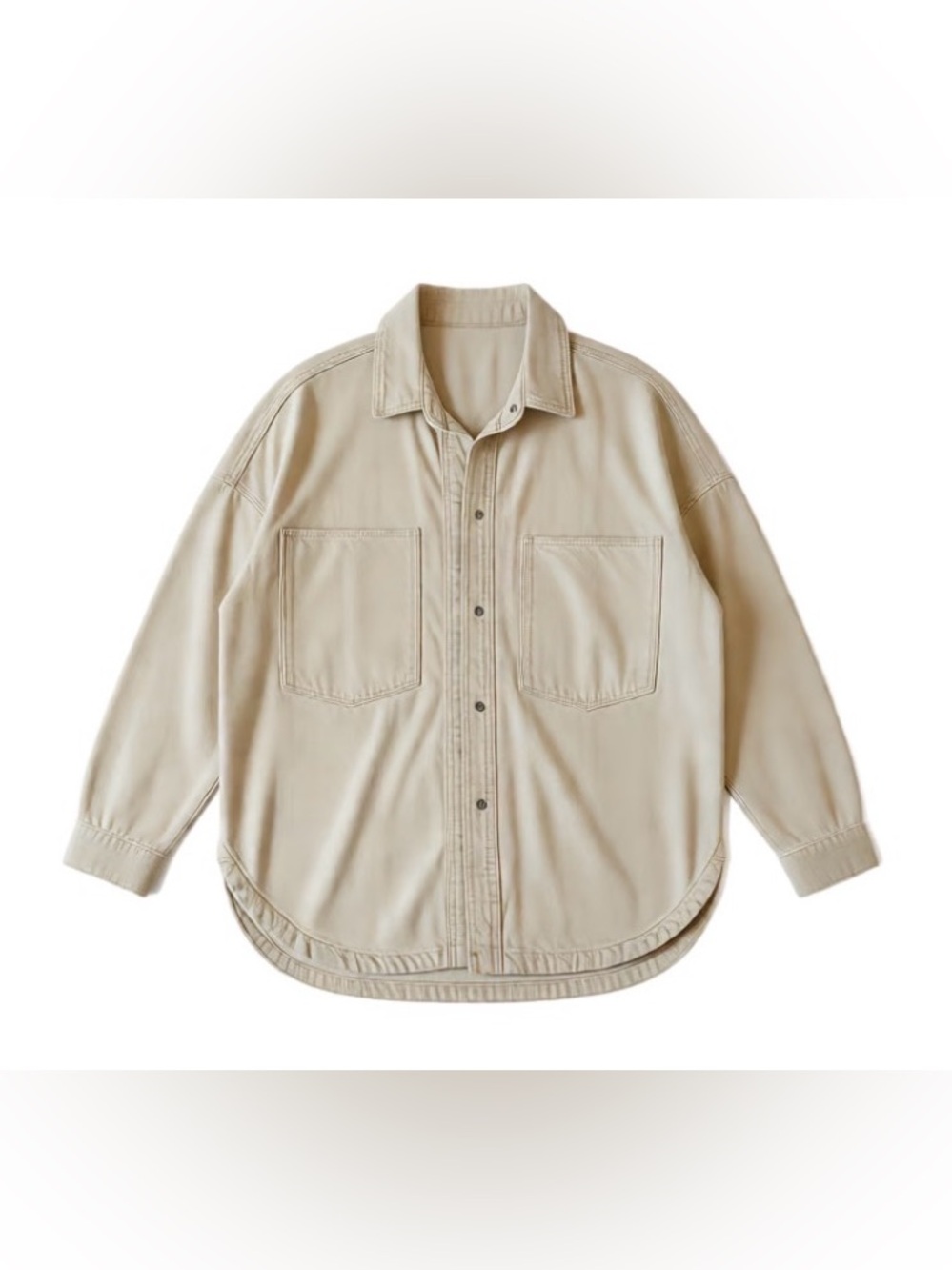 Zara Oversized Cream Button-Front Jacket - Picture 1 of 3